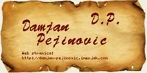 Damjan Pejinović vizit kartica